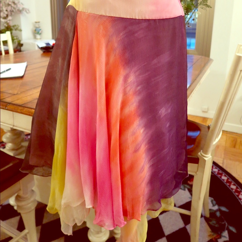 BCBG silk skirt ombre